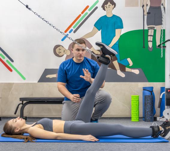 New Project (32) Woman exercising on Allegro Tower Pilates equipment at Intelligent Movement